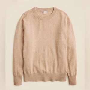 J. Crew Cashmere relaxed crewneck sweater Heather Stone